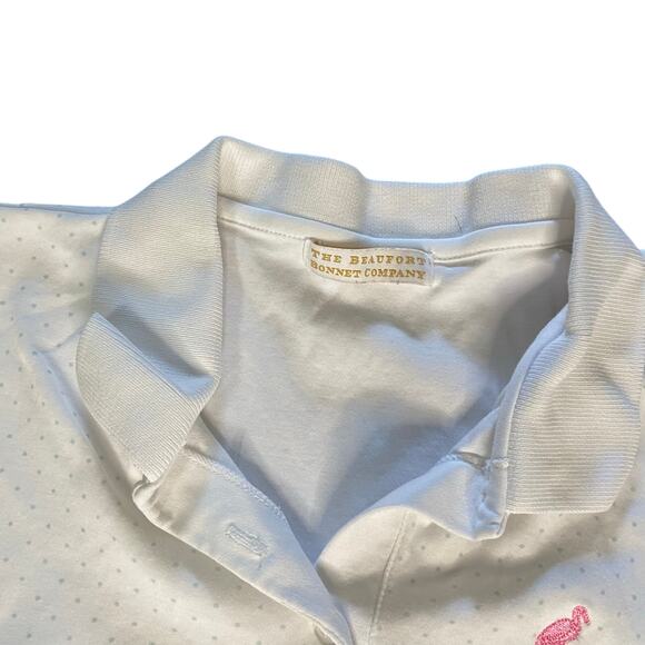 The Beaufort Bonnet Company white polka dot polo tank SIZE 10 - Picture 3 of 4